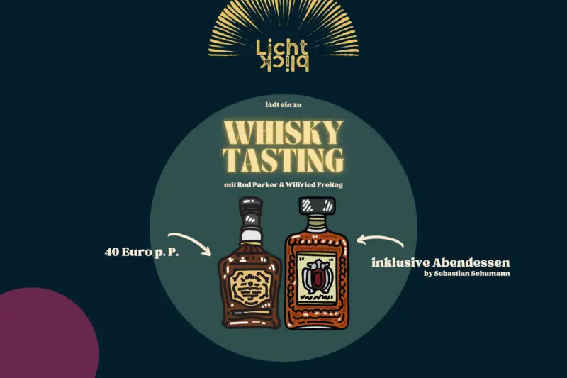 Plakat Whisky-Tasting Café Lichtblick